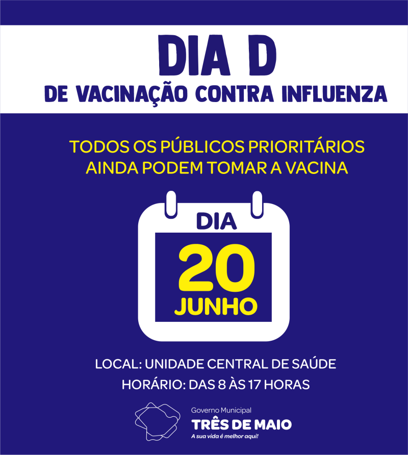 Dia D de vacinação contra influenza é neste sábado